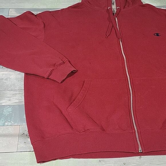 Maroon Champion Hoodie sz 2XL - Picture 4 of 6